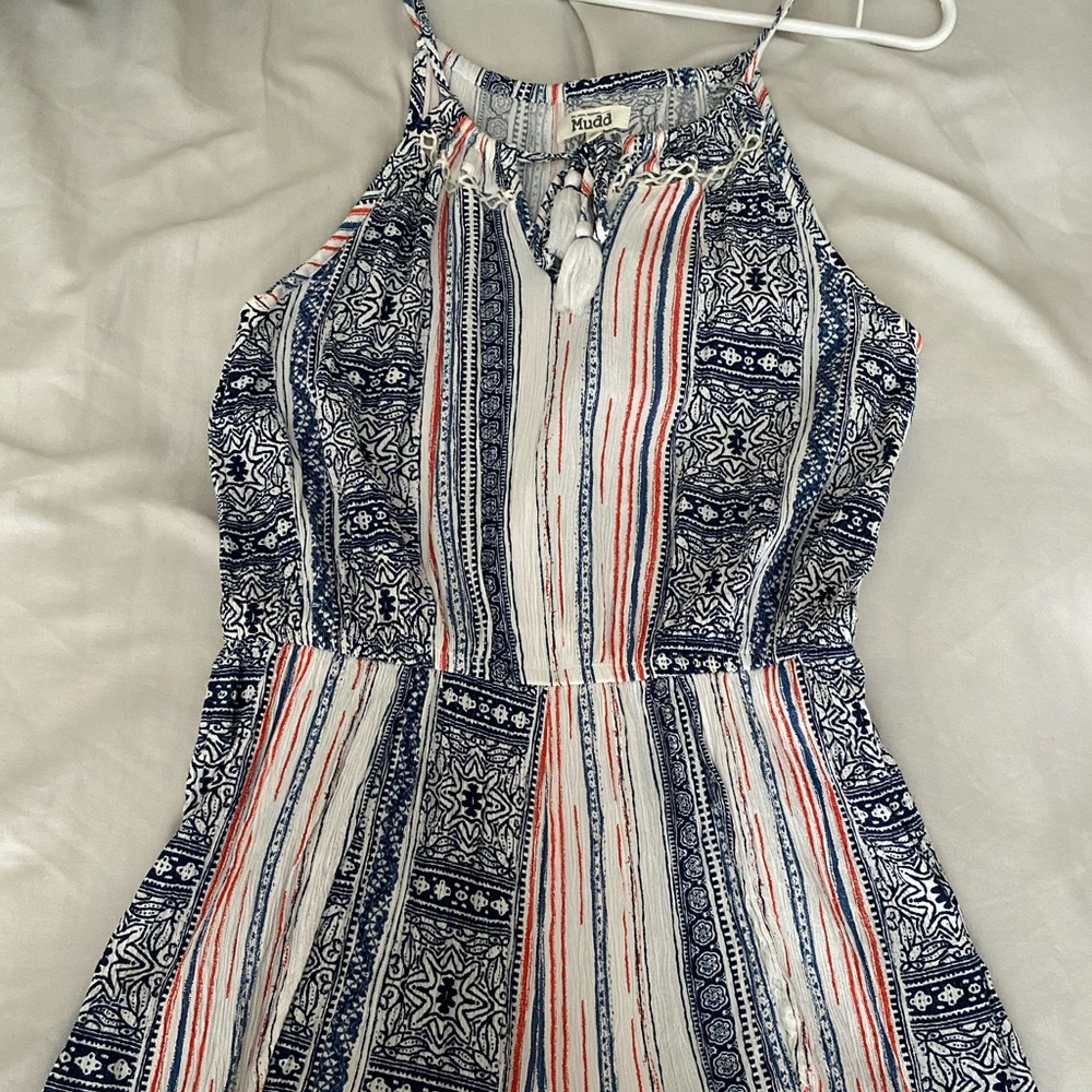 Romper with red white and blue design